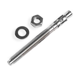 DOJA Industrial Heavy Duty Anchor for Heavy Duty M8 Pack 10 Galvanised Steel Heavy Duty Dowel Concrete Anchor Duebel Bolt Anchor Concrete Wedge Anchor Heavy Duty Dowels Anchor Bolt Screws