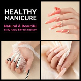 UNA GELLA Extra Long Coffin Nail Tips XXL Soft Gel Nail Tips Coffin 120pcs Pre-shape Press On Nails No C Curve Full Cover Ballerina Nail Tip Clear Fake Nail for Acrylic Nail Soak Off DIY Salon 12Sizes