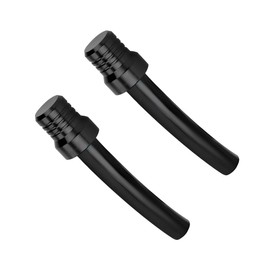 SHMZK 2 PCS Motorcycle Gas Caps Vent Hose, CNC Aluminum Gas Fuel Tank Caps Vent One-Way Valve Breather Hose, Universal Gas Tank Tube Hoses Breather Caps for ATV Off-Road Motorcycles (Black)