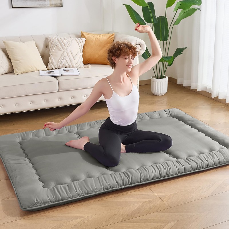 VIPBED Japanese Floor Futon Mattress Twin Size, 4" Thicken Foldable