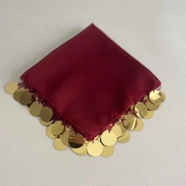 10x Bordeaux Luxury Halay Mendili Large Dance Cloths Dügün Wedding Engagement Kina Mendil 30 x 30 cm