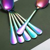 Rainbow Menu Spoons, Kyraton 6 Pieces 8 Inch Stainless Steel