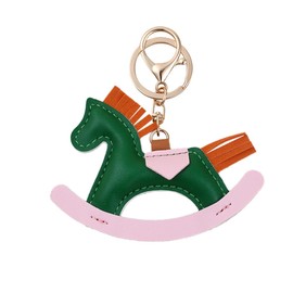 Z'mura Horse Key Chain, Cute, Leather, Backpack, Bag, Decoration, Charm, Simple, Pair, Gift, Strap, Color, Valentine, green