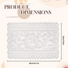 White Lace Table Runner, 2 Pcs 18.1x12.6in /46cmx32cm Washable Rectangle