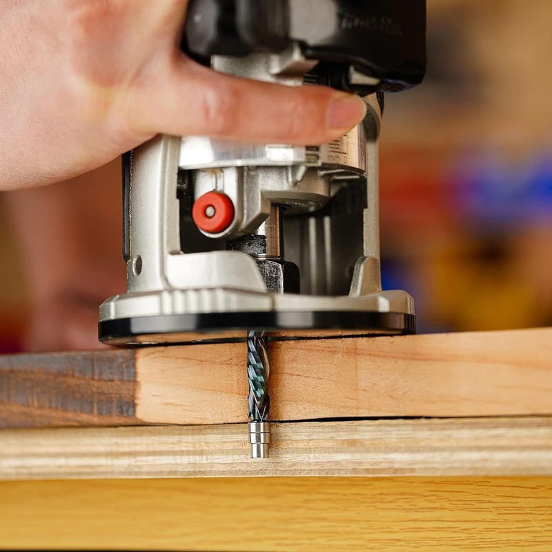 SpeTool 5PCS Solid Carbide Compression Flush Trim Router Bit 1/4