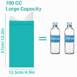 Emergency Unisex Disposable Urine Bags 12 Pack 700ML Portable Camping Travel Pee Vomit Portable Toilet Bag for Traffic Jams, Camping, Hiking, Pregnant,Men Women Patient, Kids Brief Relief