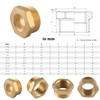 1/2 Inch to 3/8 Inch Reducer, Brass, Male Thread X