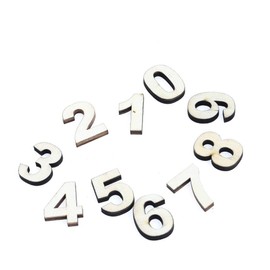 Forest Paper Natural Wood Cut Letters Numbers 0-9 Set of 2