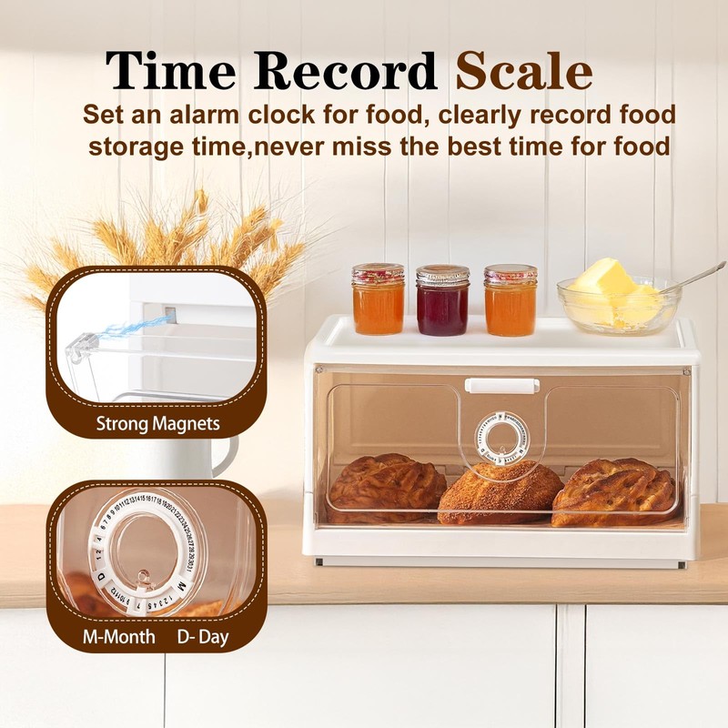 ANYPROLUS Large Bread Box for Kitchen Countertop, Bread Storage for