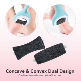 AiQInu 10 Stück Hornhautentferner Ersatzrollen, 2 Formen und 3 Arten von Rauheit Hornhautentferner Elektrisch Ersatzrollen Kompatibel mit Scholl, für Fußpflege