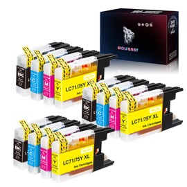 Wolfgray LC75 LC71 LC79 Ink Cartridges Compatible with Brother LC71CL LC-75 LC75XL LC75CL XL for MFC-J6510DW MFC-J6710DW MFC-J6910DW MFC-J280W MFC-J425W (3 Black, 3 Cyan, 3 Magenta, 3 Yellow) 12 Pack