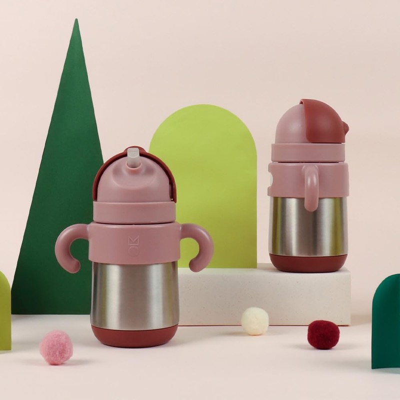 ストローマグ 保冷 サーモボトル メロウェア meroware ベビー 水筒 メロウェア 魔法瓶 ステンレスストロー