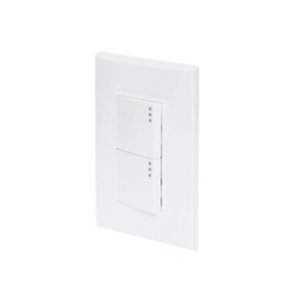 iGOTO PB513-B Placa de 3 Módulos, 2 Apagadores 1.5, color Blanco