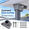 Starlink Gen 3 Mount Pipe Adapter with 20pcs Clips –