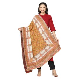 La Vastraa Woven Yellow Shawls and Wraps - Shawls and Wraps for Evening Dresses - Pure Winter Formal Shawls