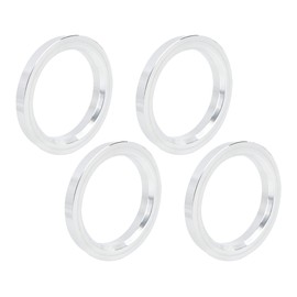 X AUTOHAUX Set of 4 Alloy Wheels Centring Rings Spacer Rings for Universal 73.1 to 57.1 mm Silver Tone