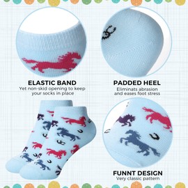 JaGely 5 Pairs Winter Horse Socks for Women Cute Horse Gifts Horse Stuff for Horse Riding Lovers Equestrian Derby Party Favors