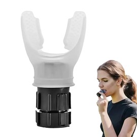 Tomedeks White Lung Adjust Trainer Breathing Trainer Lung Exerciser Breathing Exerciser Resistance Improvelung Capacity For Respiratory Therapy Sports Lover（Includes One Replacement Head ）
