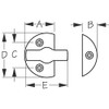 Sea-Dog 222360-1 Door Stop Button - 2"" Latch, Chrome Plated