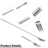 Wjelet 2Pcs Extendable Fork Spoon, Telescopic Fork Extendable Fork, Long