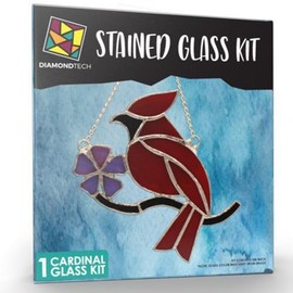 Studio Pro Pre-Cut Stained Glass Kit - Cardinal - Make Your Own Beautiful Stained Glass Project with Ease