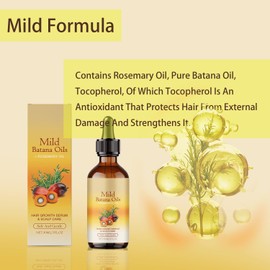  New Pure Batanaa Oil For Hair Growth,Mildd Batanaa Oils For Hair Growth,RosemaryOil,Quickly Absorbed,Deep Moisturizing,Improve Hair Elasticityy,Prevents Dry Hair & Hair Loss For All Hair Types