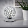 Crystal Globe Desk Lamp Chrome Ball Bedside and Table Lamp