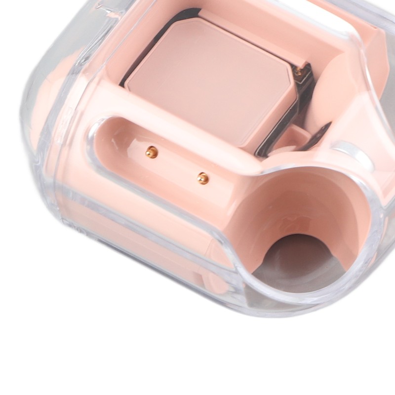Wireless Bluetooth Earphones Noise Reduction Headphone Digital Display Rechargeable Pink