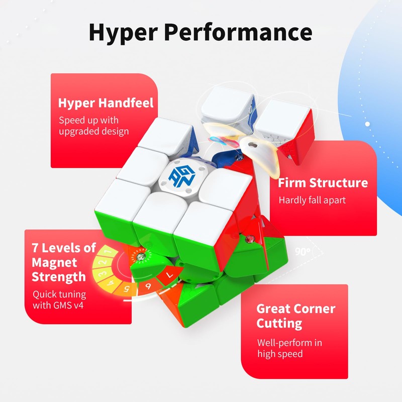GAN 356 i3 Stickerless Speed Cube, 3 x 3 Smart