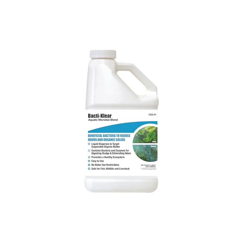 Bacticlear Biological Pond Treatment 1 Gallon Liquid Microbial Blend for