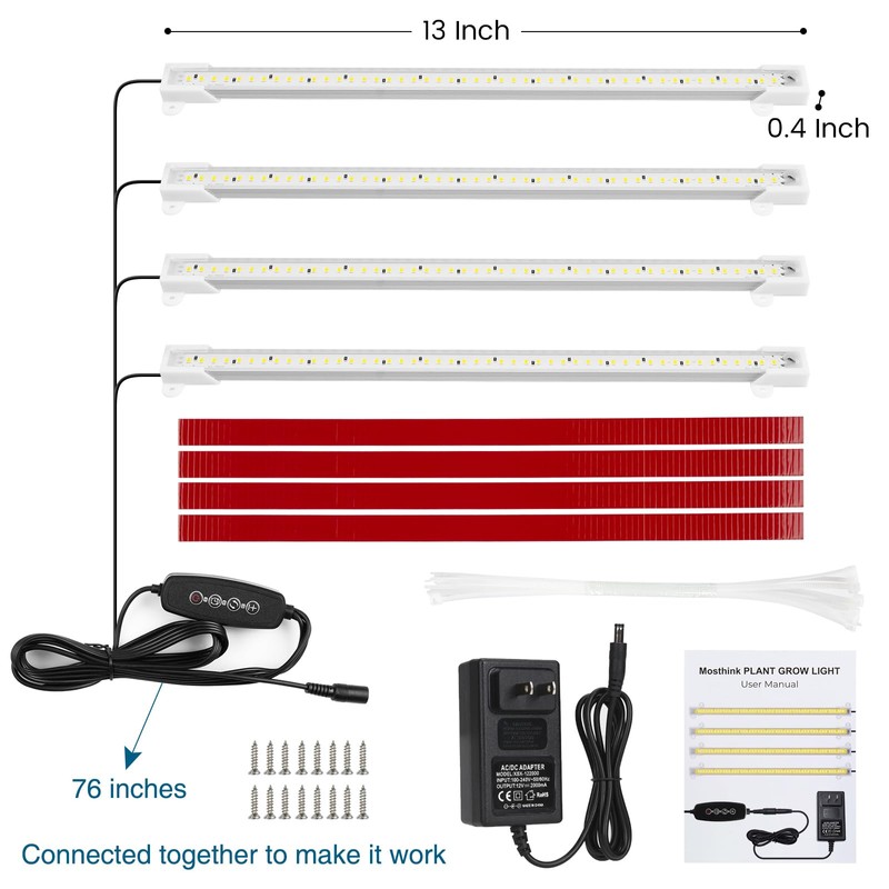 Mosthink Grow Lights Full Spectrum, LED Grow Lights Strips for
