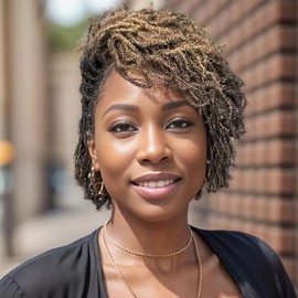 QVR Afro Kinkys Bulk Human Hair for Dreadlock Extensions Repair Locs Gold Color 20inche 50 Gram/Packs, QVR Human Hair for Spring Twist Mini Twist