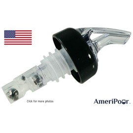 AmeriPour - Measured Pourer - Liquor Bottle Pourers - Collared -(10pk) Made 100% In The USA. Bar Spouts That Don't Leak - No Cracks, Just A Perfect Cocktail Pour Everytime. Great for Wine Too! (1oz)
