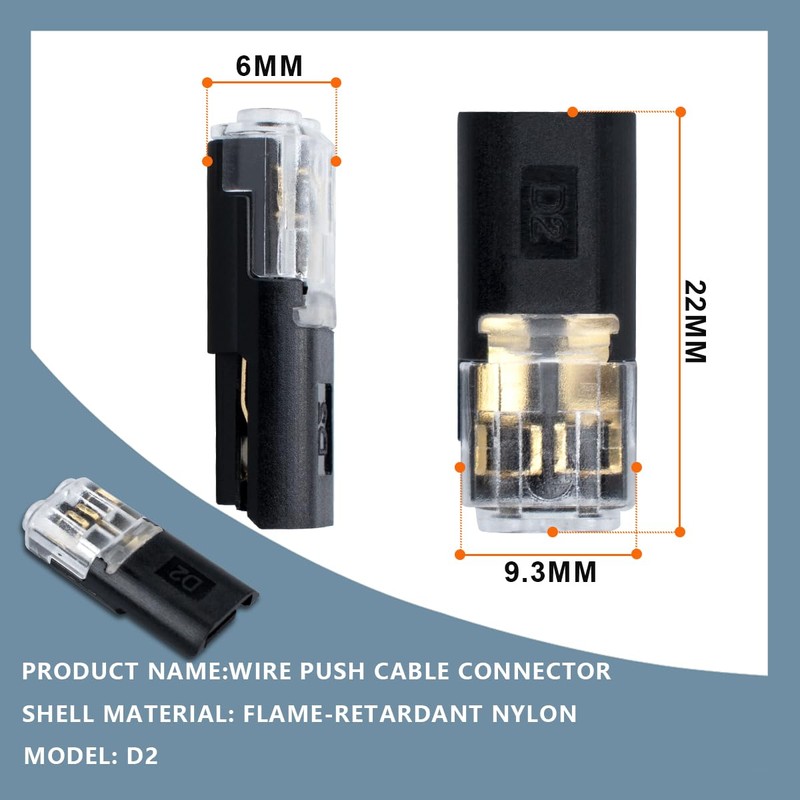 Innfeeltech Connecting Ternimal, D2 Type LED Male to Female Connection