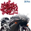 sourcingmap 30pcs 5mm Red Motorcycle Cross Head Self Tapping Bolts