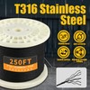 T316 Black 3/16“ Stainless Steel Cable, 250ft Wire Rope 7x19