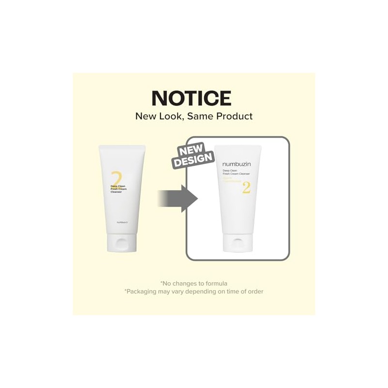 numbuzin - No.2- Deep Clean Fresh Cream Cleanser | Glycerin