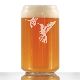 Hummingbird - Beer Can Pint Glass - Bird Themed Gifts and Decor for Men & Women - 16 Oz Glasses