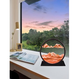 Moving Sand Art Picture; 3d Sand Art Liquid Motion Cool Desk Office Gadgets Stuff Hourglass Deep Sea Sandscapes Bookshelf Decorative Falling Ocean Mountain Decoration Work Calming Reliever Scapes