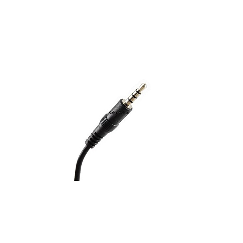 CablesOnline 6ft 3.5mm (1/8in) Stereo 4-Pole TRRS Male to Male