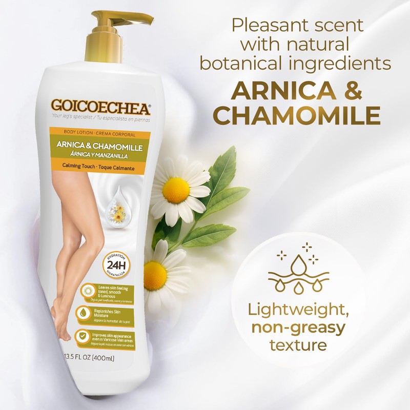 Goicoechea Arnica & Chamomile Body Lotion | Soothes Tired Legs;