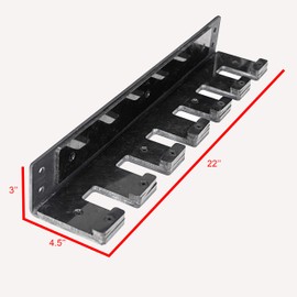 Valor Fitness Vertical Olympic Barbell Wall Mount Storage Rack for Home & Garage Gym - 3-Bar & 6-Bar Barbell Holder