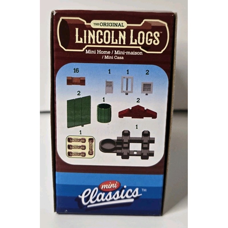 Lincoln Logs Mini Home 27 PC Building Set Original Mini