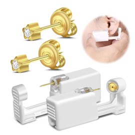 BeiLaiSun 2 Set Single Use Ear Piercing Gun Safe Home Use Ear Piercing Kit Self Use Ear Piercing Tool with Aseptic 4mm Star Ear Stud（242#）