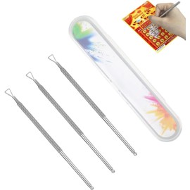 WADY 3PCS Lottery Scratcher Tool, Scratch Off Label Scraper for Tickets, Stickers, Films (Silver)