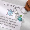Doraler Travel Turtle Keyring With Birthstone, Travel Turtle Keychain,Safe Handbag