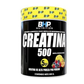 BHP NUTRITION- CREATINA ULTRA MONOHIDRATADA SABOR PONCHE 500grs
