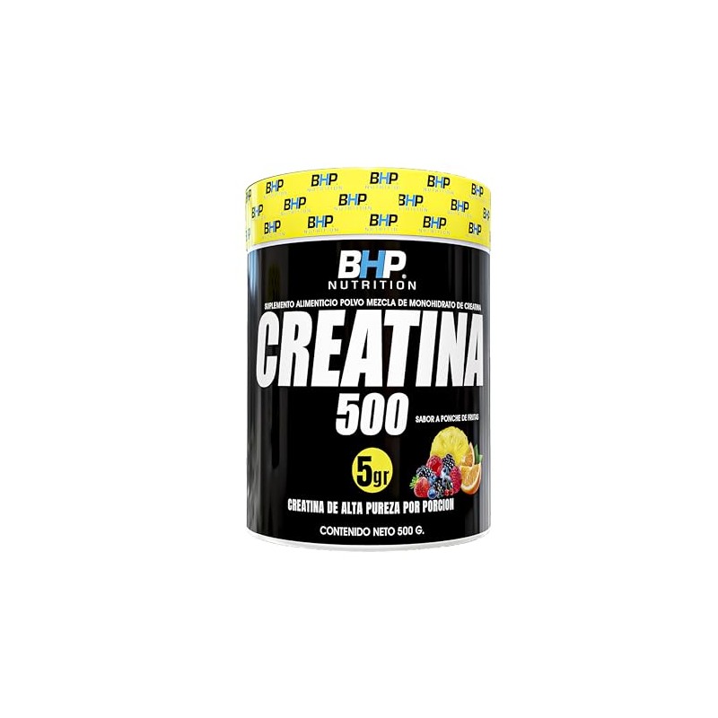 BHP NUTRITION- CREATINA ULTRA MONOHIDRATADA SABOR PONCHE 500grs