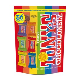 Tony's Chocolonely Assorted Milk Chocolate Pieces - Belgium Chocolate, Fairtrade & B Corp Certified (36 pieces, 11.28 oz)