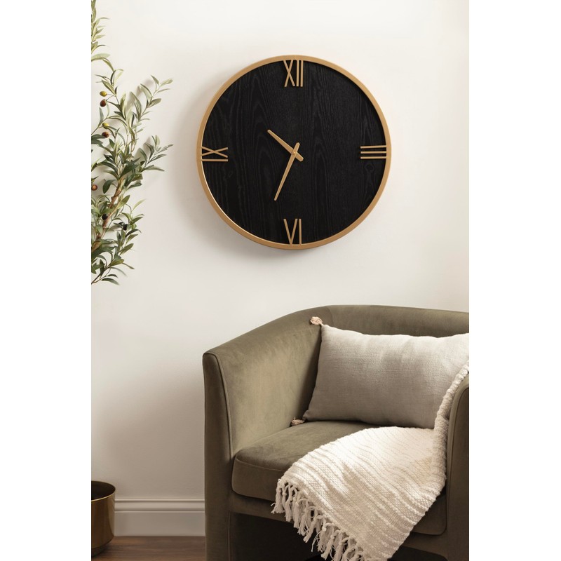Kate and Laurel Pronte Modern Round Wood and Metal Wall